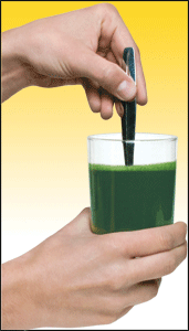 Zelený drink chlorella